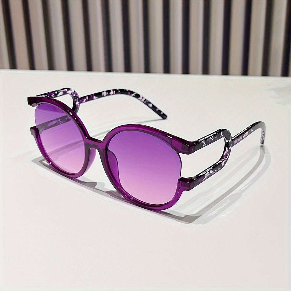 Y2K Style Semi Rimless Large Cat Eye Designer Sunglasses - Gen U Us Products