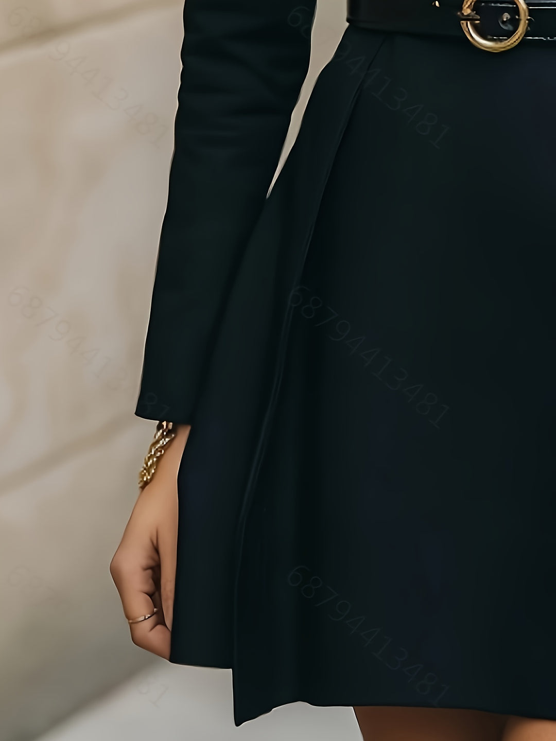 Chic Office Wear Fit &amp; Flared Dresses With Belt