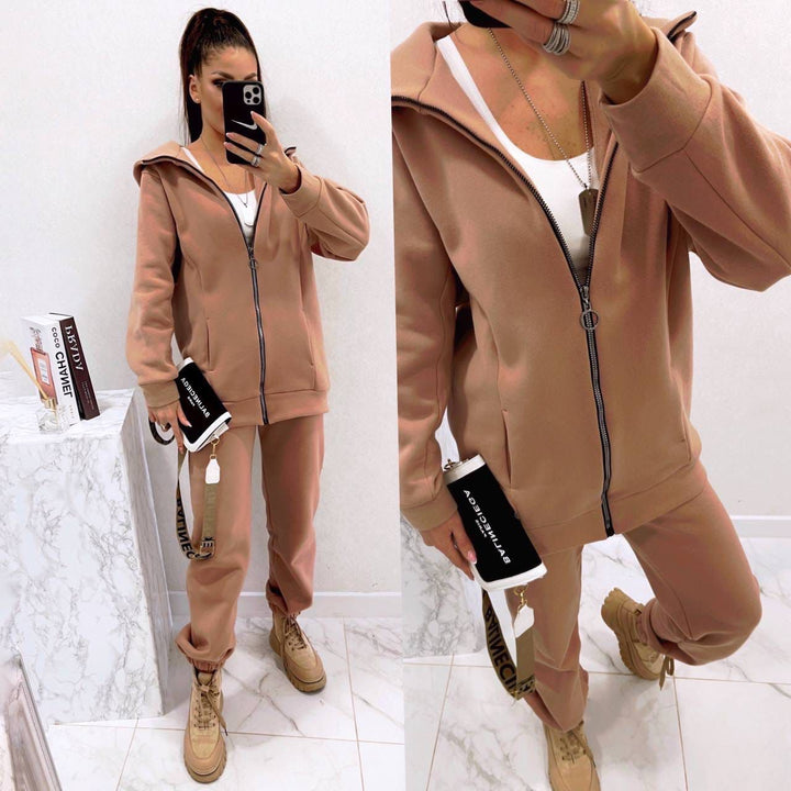 Soft Solid Color Hoodie & Pants Set – Street Cool - Flossy Mom