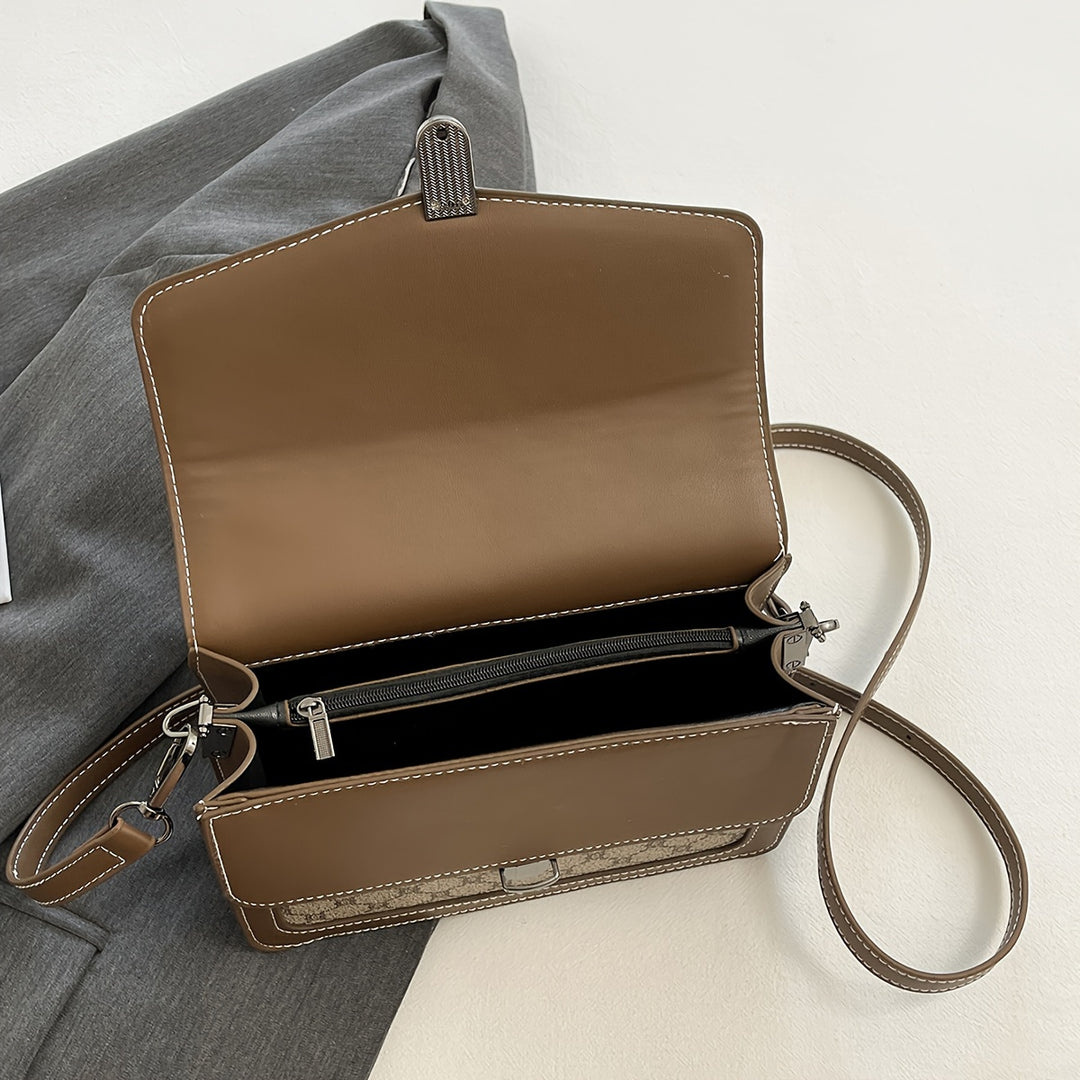 Geometric Pattern Strap Bee Pendant PU Leather Handbags - Flossy Mom