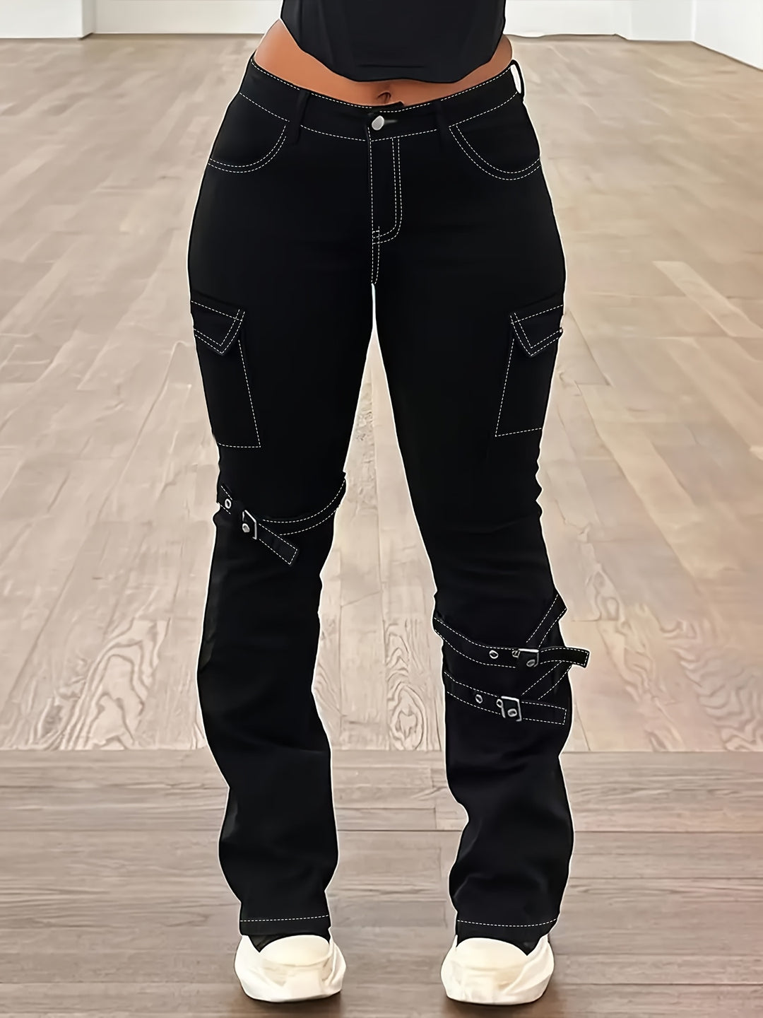 Street Rebel High-Waist Stretch Bootcut Jeans - Flossy Mom