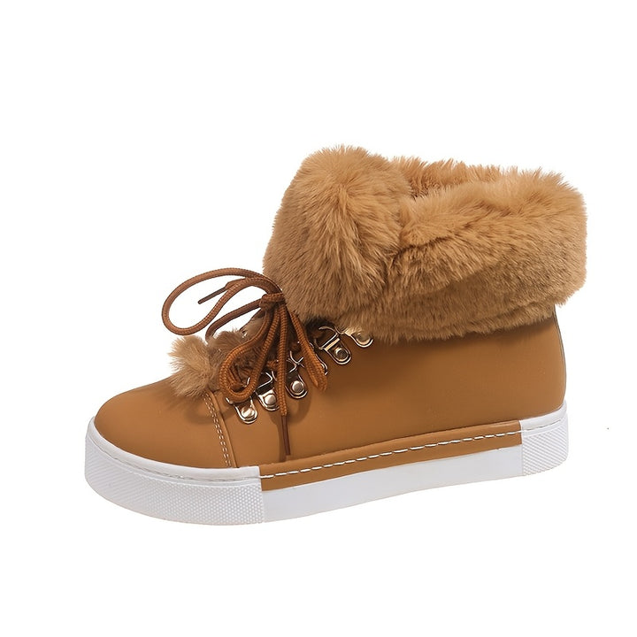 Warm Soft Fur Snow Sneakers - Stylish Comfort - Flossy Mom