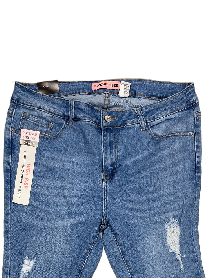 Soft Comfortable High-Stretch Ripped Plus Size Denim Jeans - Flossy Mom