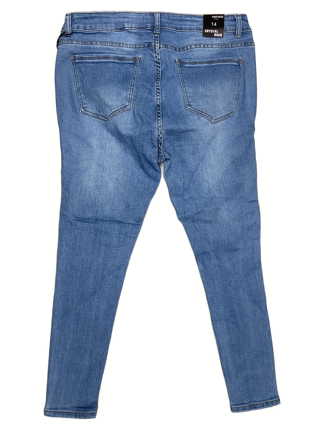 Soft Comfortable High-Stretch Ripped Plus Size Denim Jeans - Flossy Mom