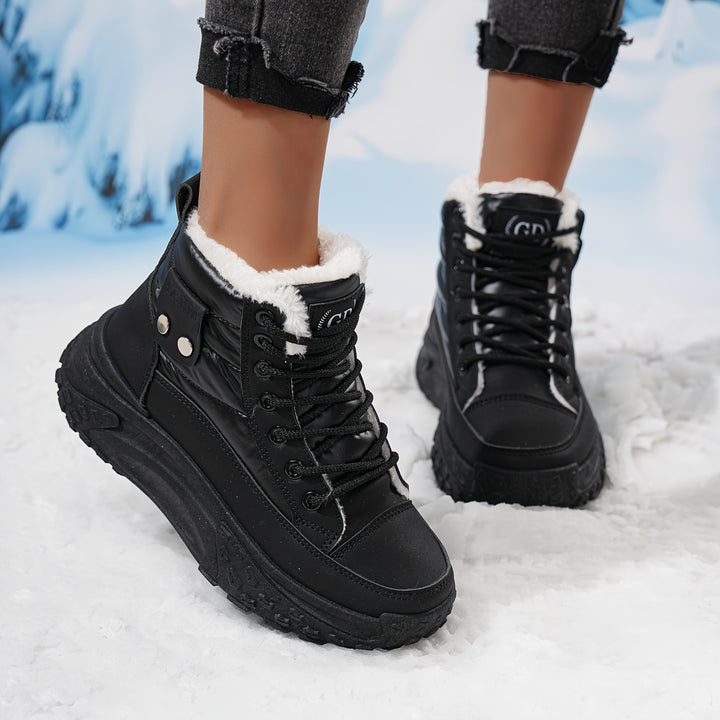 Thickened Plush Fur Lining Women's Snow Boots - Flossy Mom