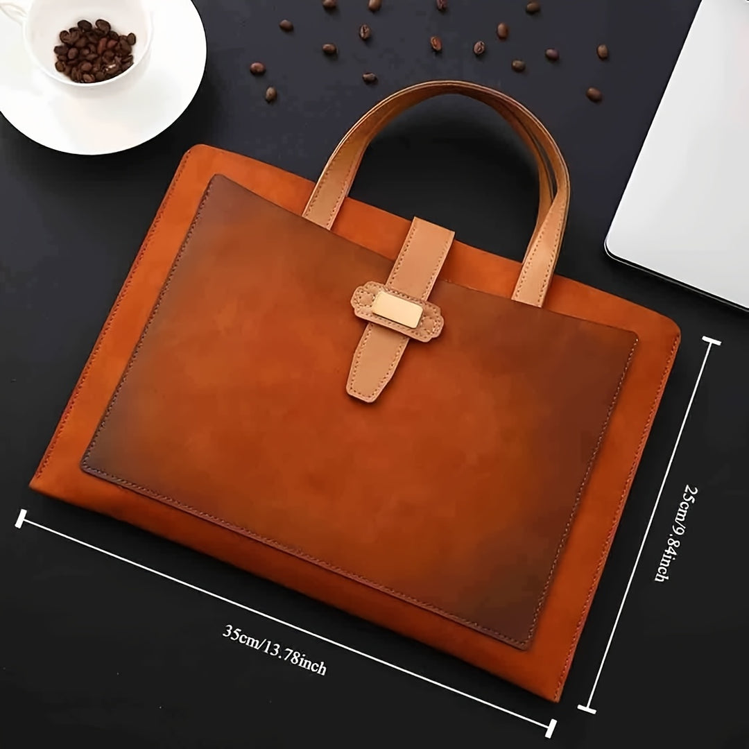 Retro Chic High- quality PU Leather Work Briefcase - Flossy Mom