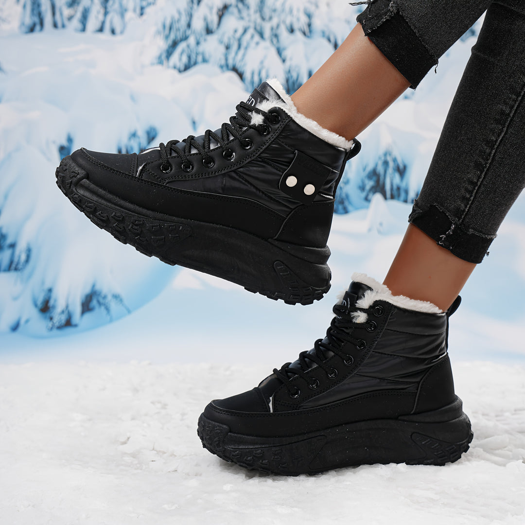 Thickened Plush Fur Lining Women's Snow Boots - Flossy Mom