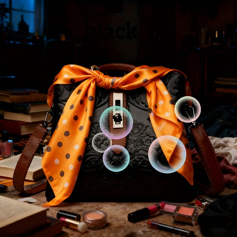 Glam Floral Print Handle Strap PU Leather Handbags - Flossy Mom