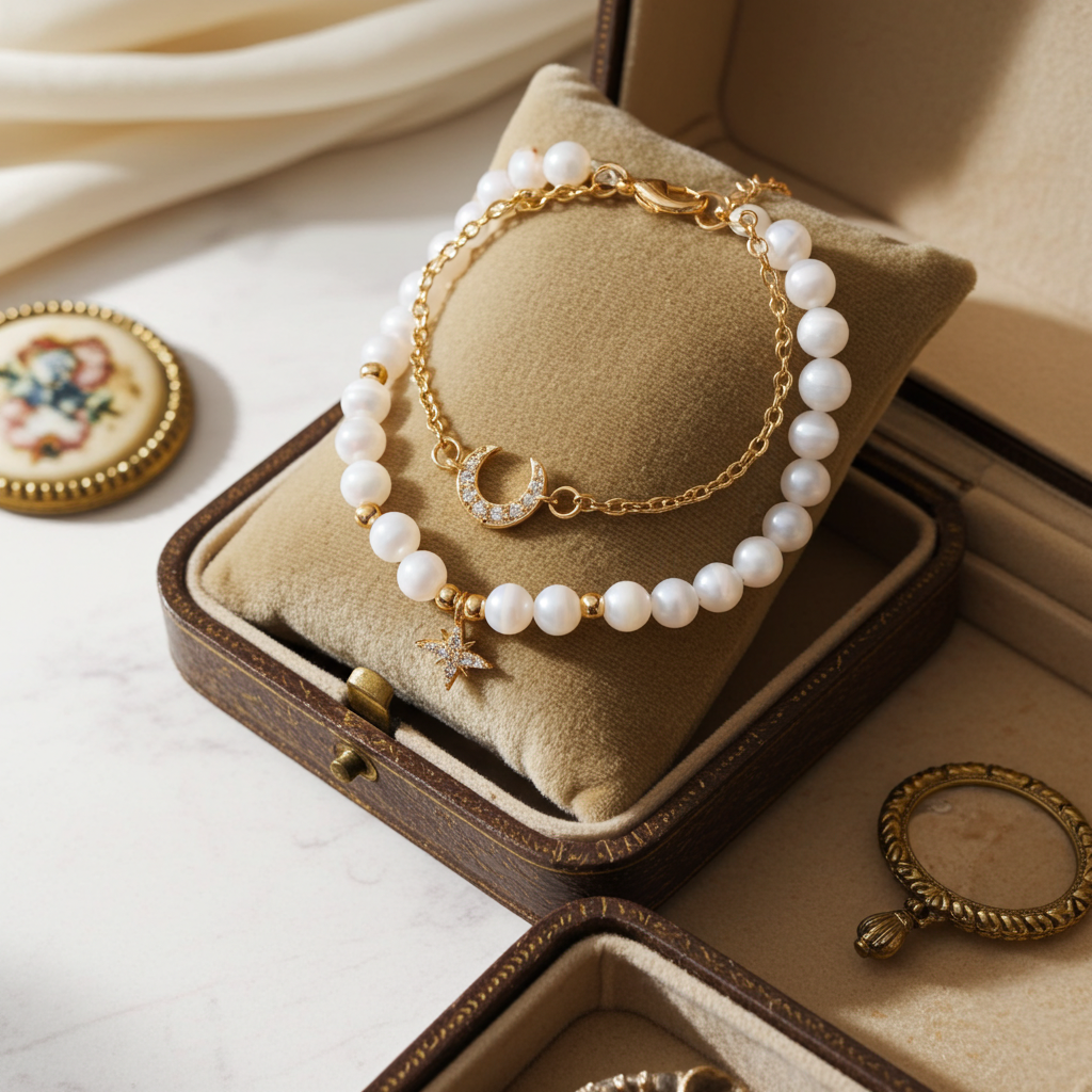 **Women's** Exquisite Crystal Opal Pearl Four-Leaf Clover **Luxury Bracelet** — Timeless Bespoke Elegance