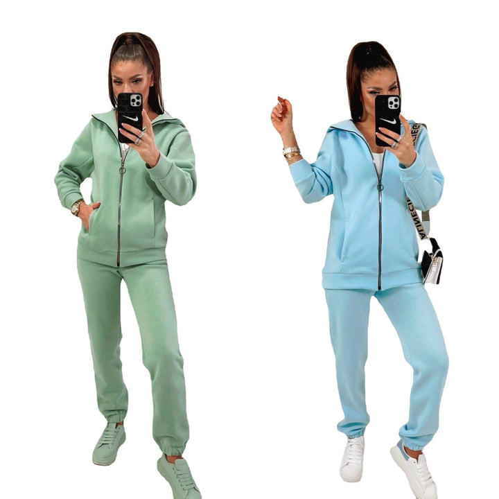 Soft Solid Color Hoodie & Pants Set – Street Cool - Flossy Mom