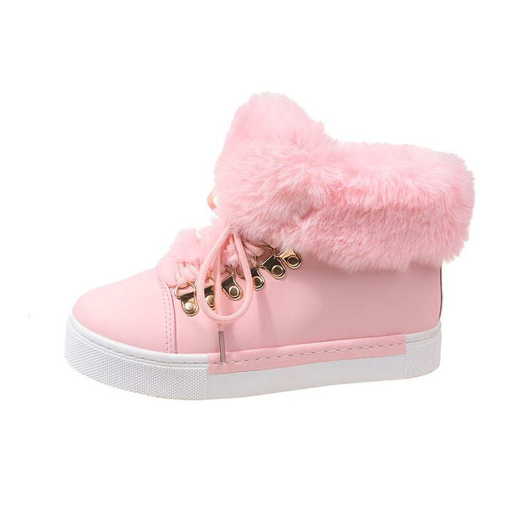 Warm Soft Fur Snow Sneakers - Stylish Comfort - Flossy Mom