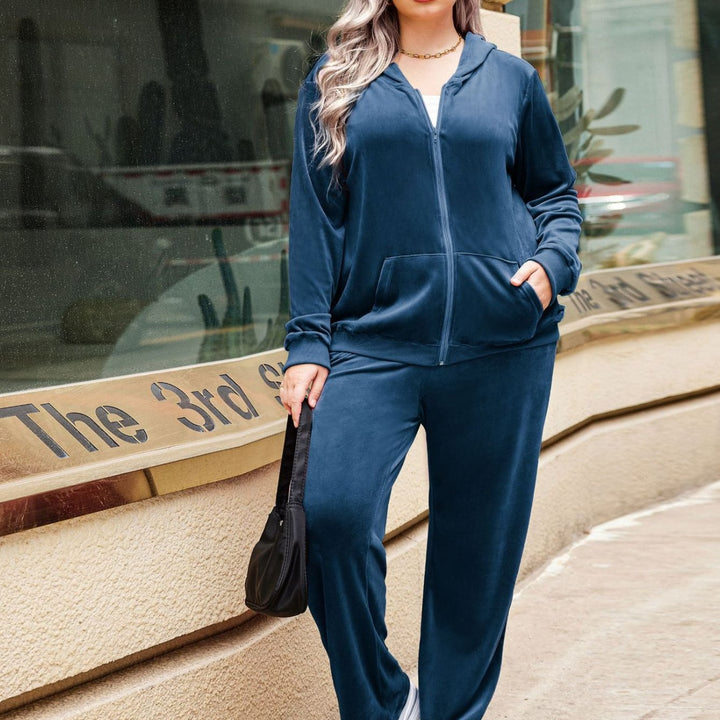 Warm Stylish Velvet Loungewear Plus Size Tracksuits - Gen U Us Products