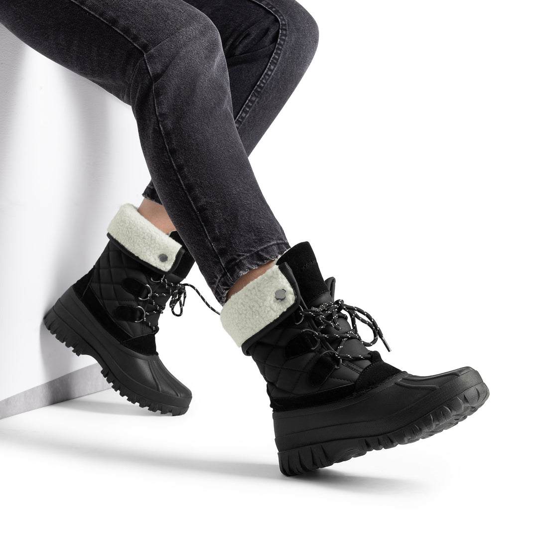 Winter Warm Insulated Waterproof Fur Duck Boots - Flossy Mom