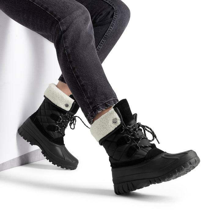 Winter Warm Insulated Waterproof Fur Duck Boots - Flossy Mom