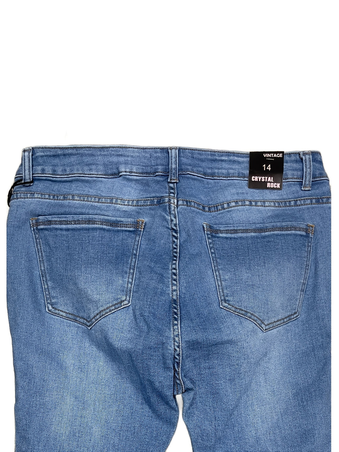 Soft Comfortable High-Stretch Ripped Plus Size Denim Jeans - Flossy Mom