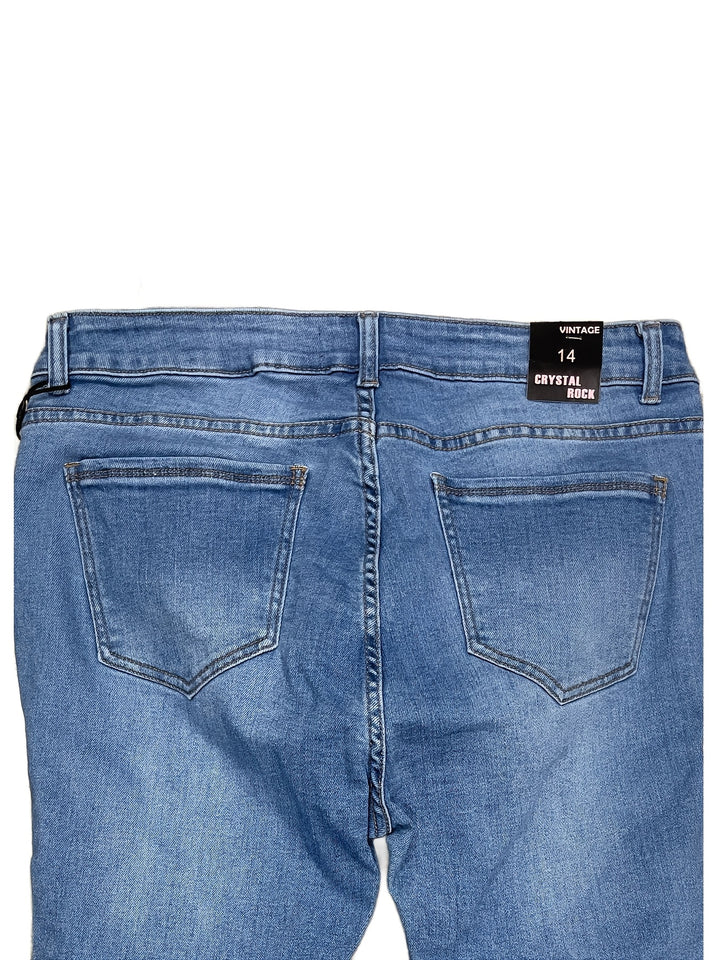 Soft Comfortable High-Stretch Ripped Plus Size Denim Jeans - Flossy Mom