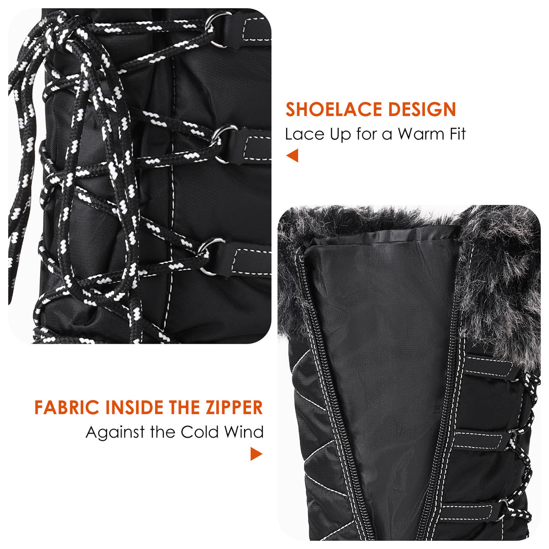 Cozy Faux Fur Lined Waterproof Mid-Calf Boots - Flossy Mom