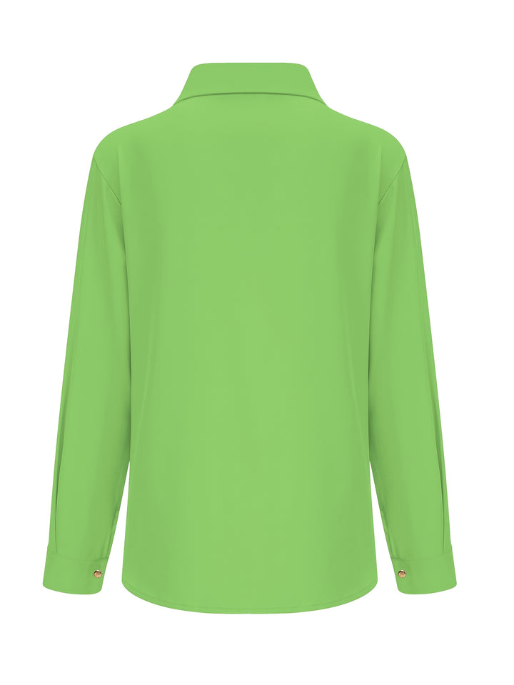 Green shirt on a white background