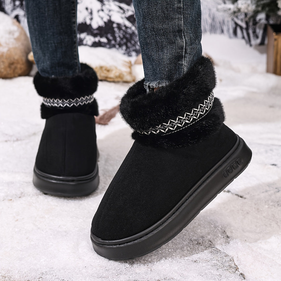 Cozy & Comfortable Warm Fleece-Lined Ankle Boots - Flossy Mom