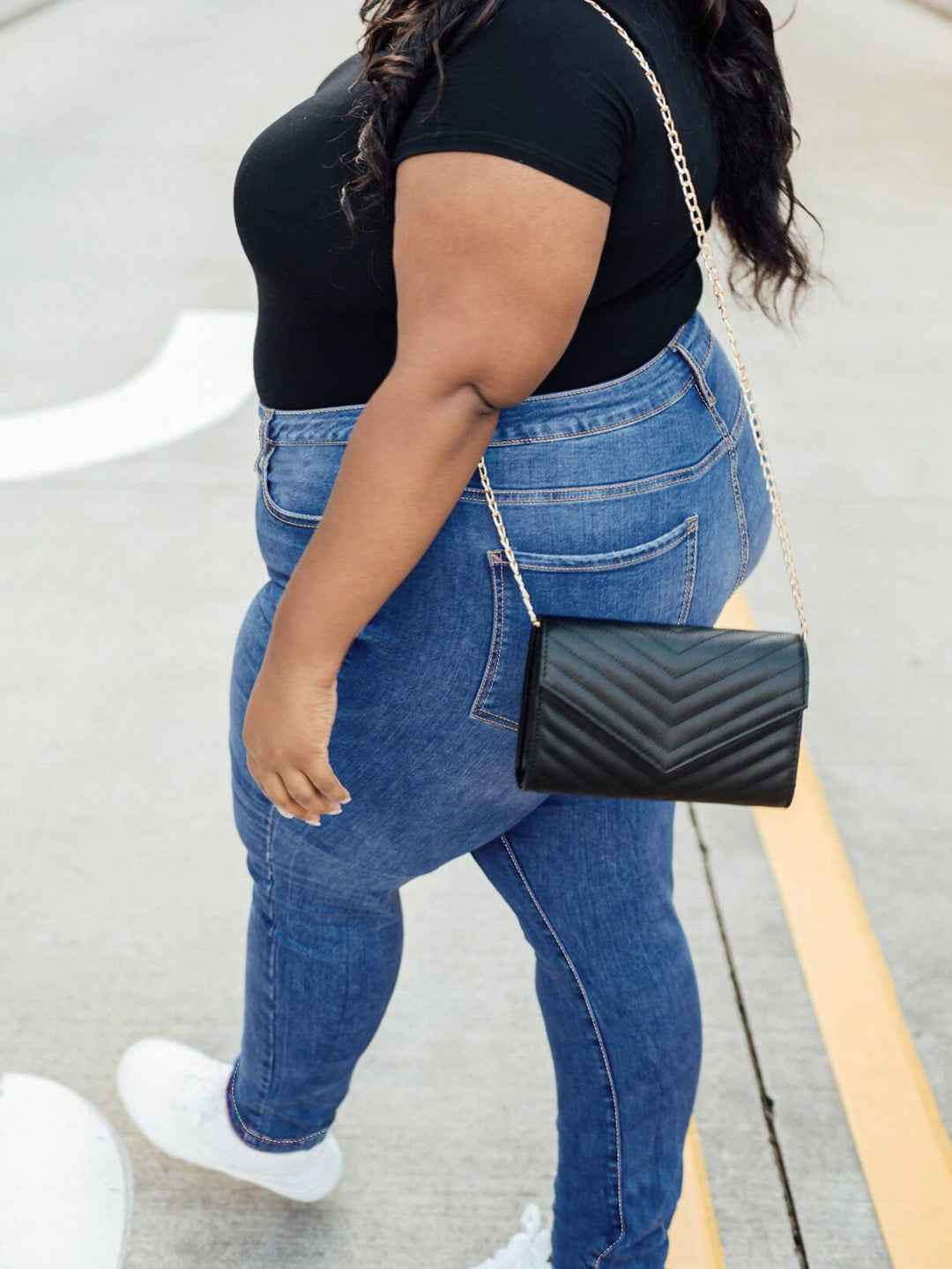 All-Day Fit Zipper Fly Stretchy Jeans for Curves - Flossy Mom