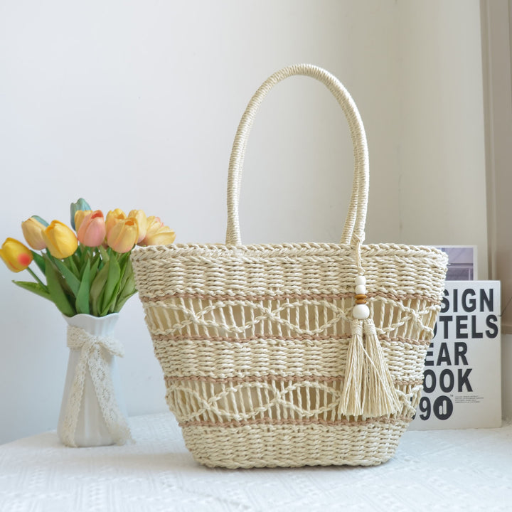 Flower Child Shell Shape Woven Straw Rattan Handbags