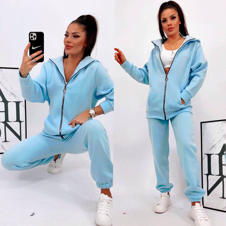 Soft Solid Color Hoodie & Pants Set – Street Cool - Flossy Mom