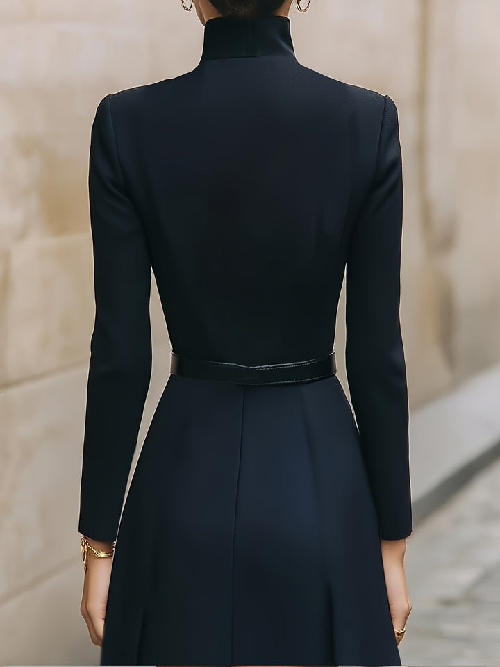 Chic Office Wear Fit &amp; Flared Dresses With Belt