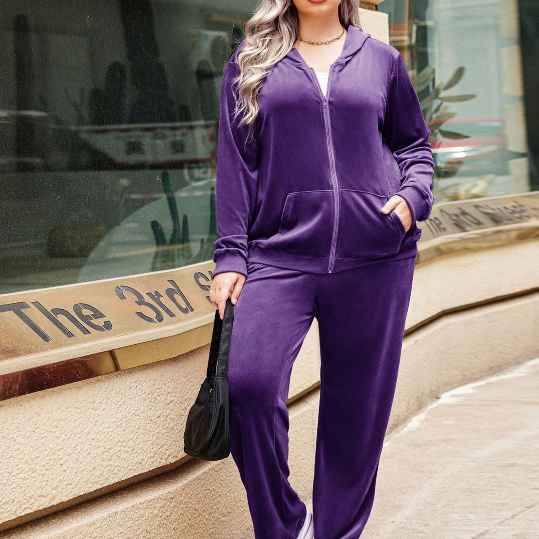 Warm Stylish Velvet Loungewear Plus Size Tracksuits - Gen U Us Products