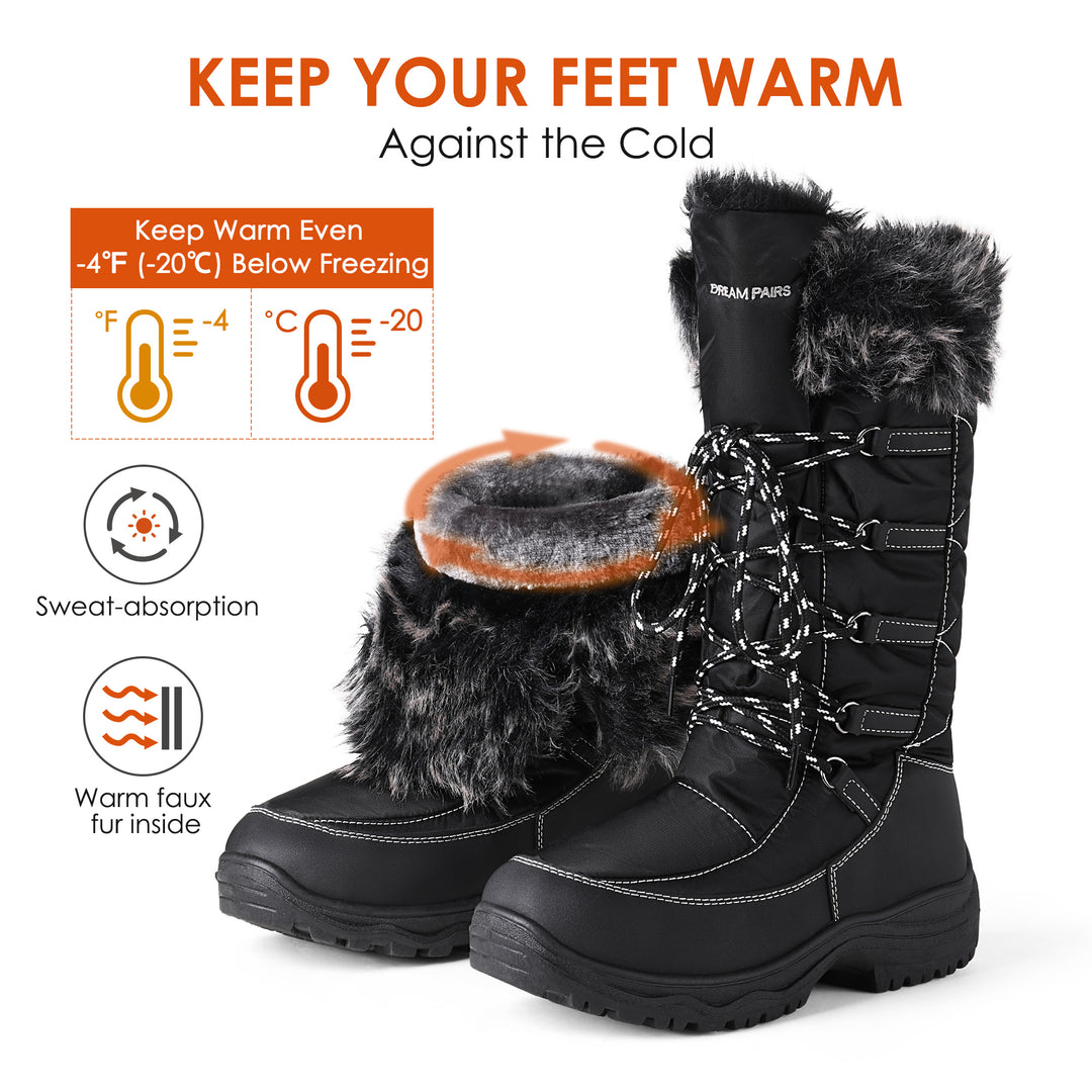 Cozy Faux Fur Lined Waterproof Mid-Calf Boots - Flossy Mom