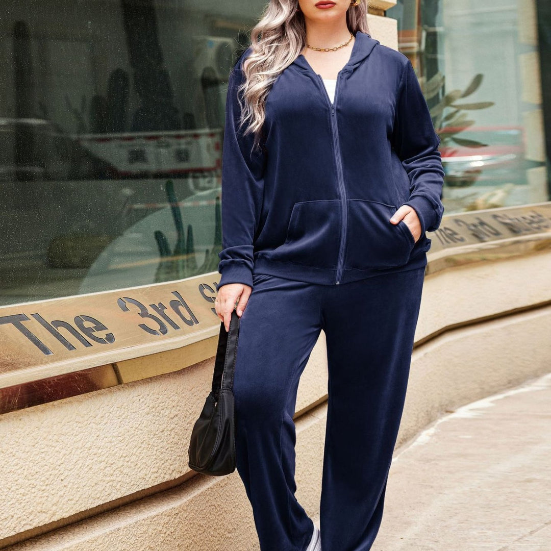 Warm Stylish Velvet Loungewear Plus Size Tracksuits - Gen U Us Products