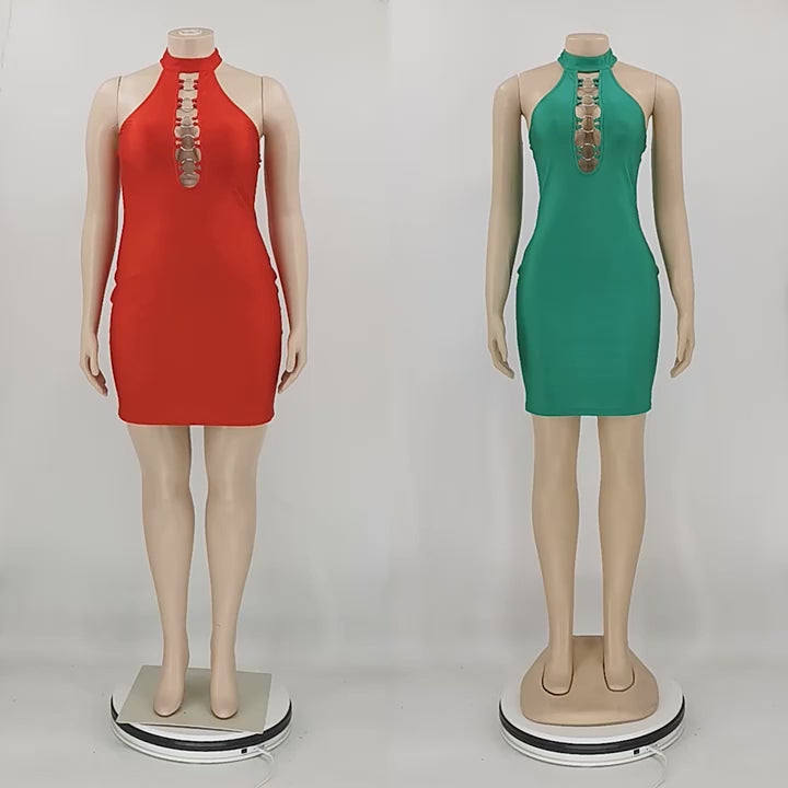 Flirty Cut Out Chest Figure-flattering Tight Mini Dresses