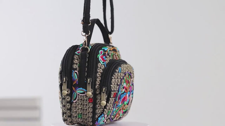 Floral Embroidered Detail 60's Inspired Handbags