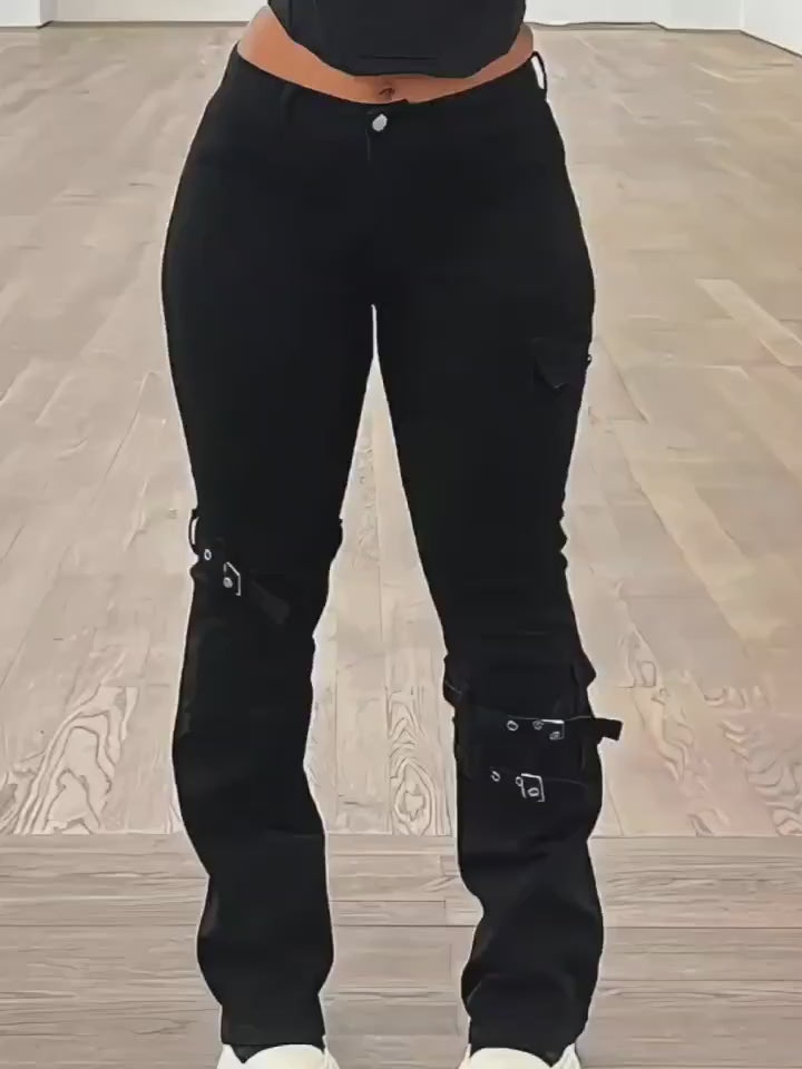 Street Rebel High-Waist Stretch Bootcut Jeans