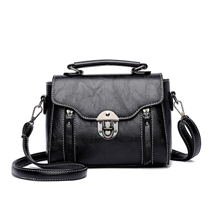 Trendy Chic Buckle Décor Square Crossbody Faux Leather Handbags